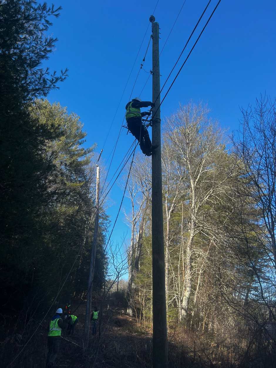 First light — crews at dawn on the lines